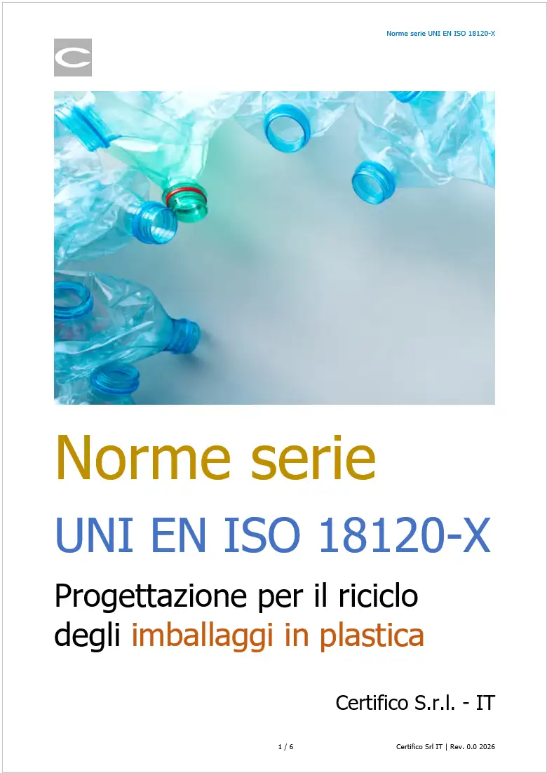 Norme serie UNI EN ISO 18120-X Norme serie UNI EN ISO 18120-X